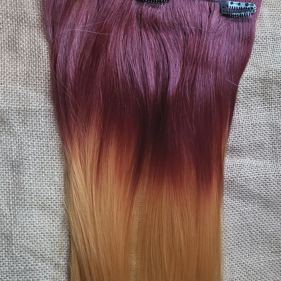 6 pc Ombre 12 inch Clip in Hair Extensions ποΈ Ready to Ship - Picture 6 of 8